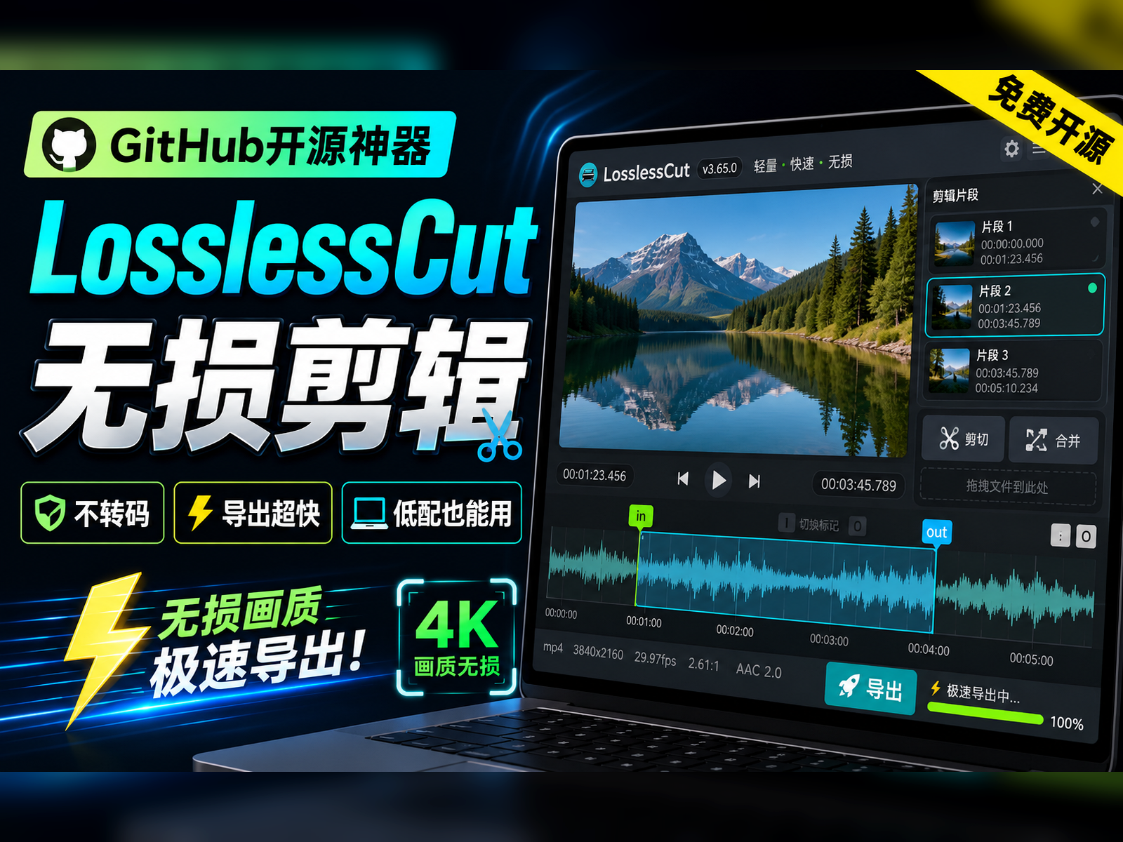 LosslessCut：一款适合新手的免费开源无损剪辑工具-资源库